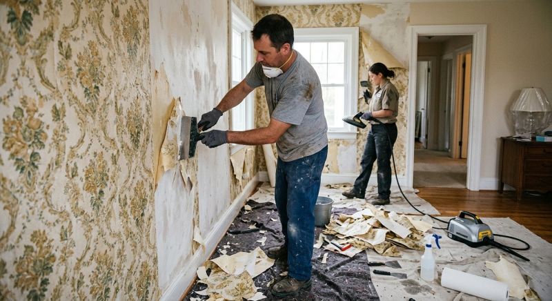 Wallpaper Removal Service project example